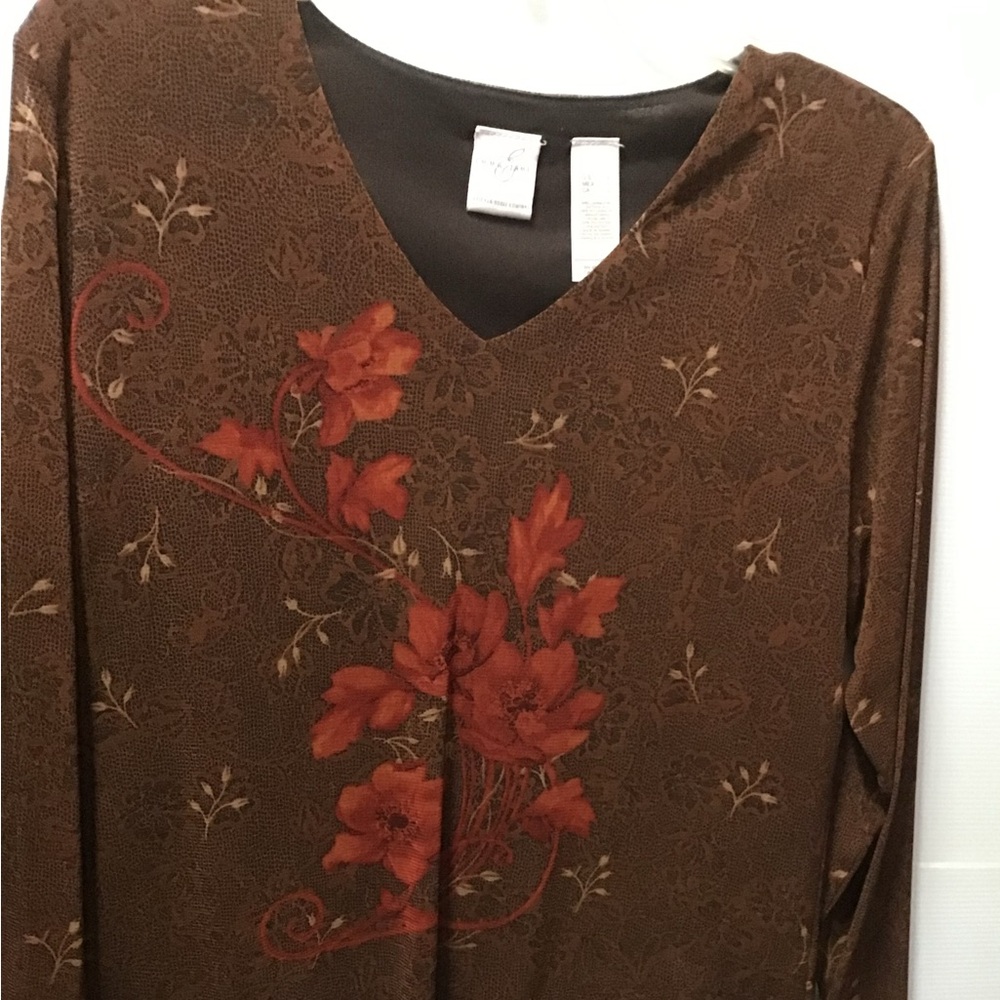 Brown back ground blouse
